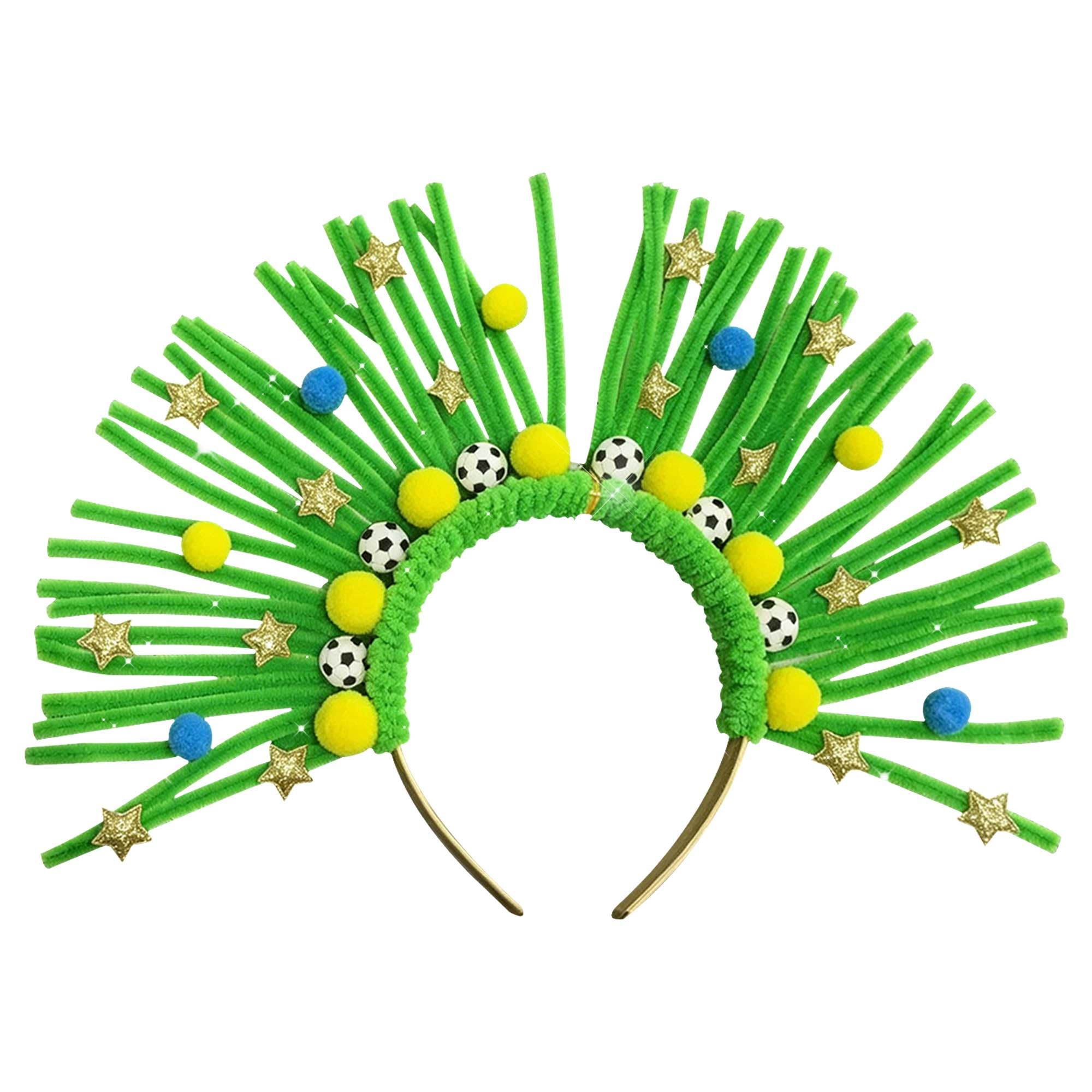 LaVenty Soccer Fan Headband 2026 World Soccer Decoration Supporter Headwear with Soccer Ball Decorations for Game Day Carniva and Sports Parties