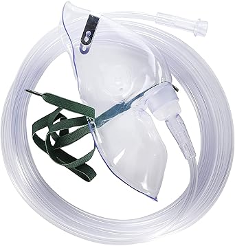 Oxygen Mask Inhaler Accessories Mask Tube with Long Tube and Adjustable Elastic Strap Adjustable Oxygen Concentration