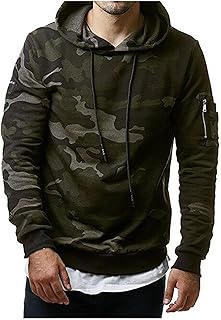 Hasagimol Men's Hoodie Slim Fit Hoodie Slim Fit Pullover Winter Long Sleeve with Kanga Pocket Sporty Hooded Pullover Colour Block Hoodie Basic Hooded Sweat