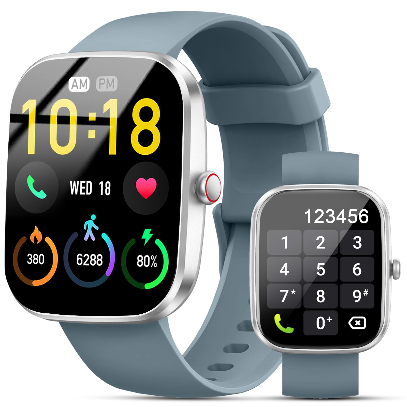 Kuizil Smart Watch, Smartwatch for Men Women (Answer/Make Call), Fitness Tracker with 100+ Sport Modes, IP68 Waterproof, Heart Rate/Sleep Monitor, Spo2