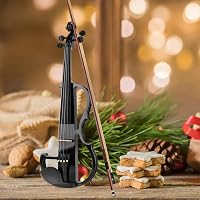 Vangoa 4/4 Elektromos Hegedű Teljes Méret Kezdőknek és Profiknak - 4/4, black 8