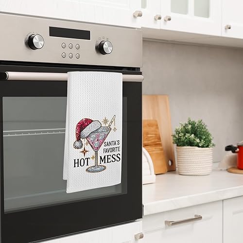 Miniatura 4 de Toallas de cocina de Martini de Navidad, toallas de mano de Navidad, regalos de Martini para mujeres, paños de cocina para cocina, hogar, bar,