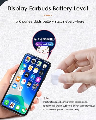 Miniatura 4 de Auriculares inalámbricos verdaderos Bluetooth intrauditivos para iPhone Android Blue Tooth 5.0, auriculares inalámbricos TWS para PC, TV, escucha,