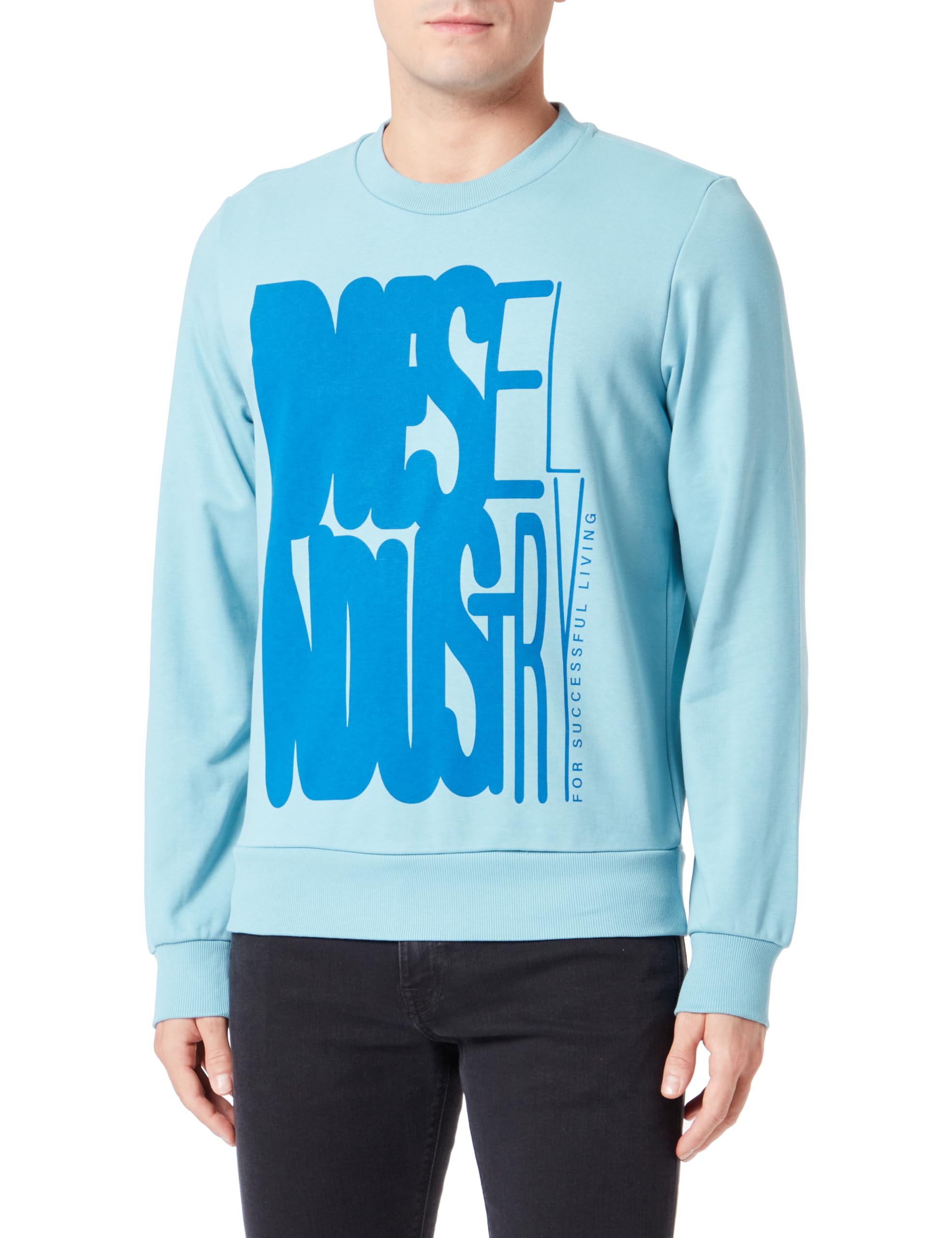 Diesel 8Nk-0Hayt Diesel_s-Ginn-K37 Felpa_sweatshirt_light Blue_xl