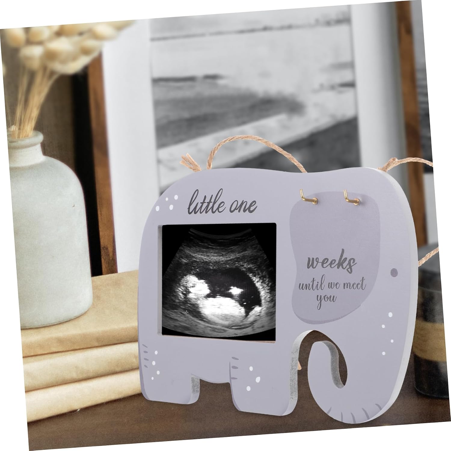 Sonogram Photo Frame Board Sturdy Nursery Decoration for Newborn Growth Photos Elegant Design for Lasting Memories for Parents