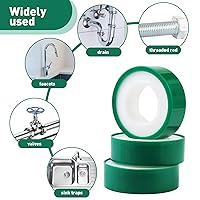 Vista 5 de Cinta de fontaneros de 3 rollos, cinta de sellado de tubería de agua de teflón, engrosamiento y alargamiento de alta densidad, conducto impermeable