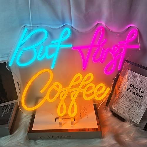 Miniatura 7 de Letreros de neón de café para decoración de pared, letrero de barra de café, regulable, alimentado por USB, luces de neón para cafetería, estación