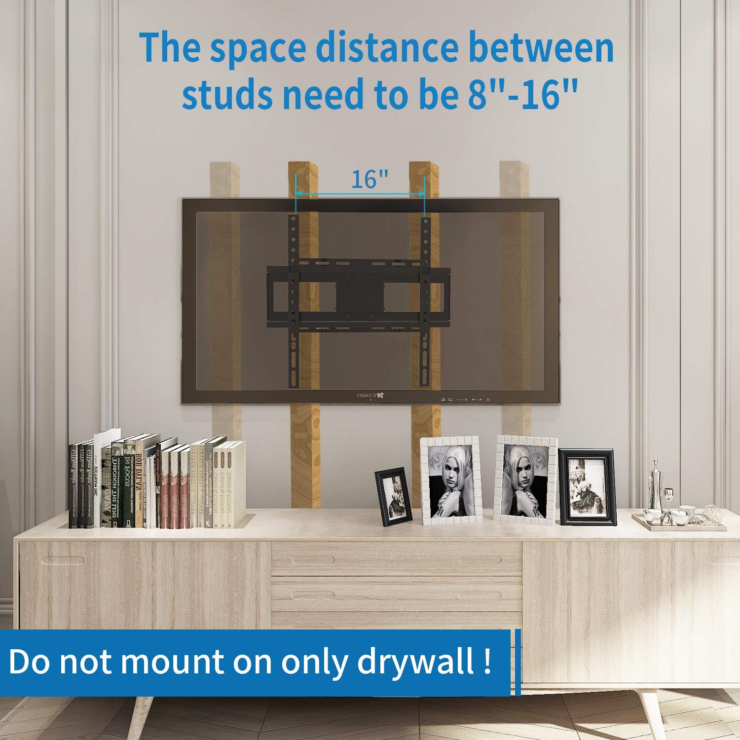 Soporte De Pared Para TV Invision 24-60 Pulgadas - ¡Inclina, Gira Y Ajusta La Altura De Tu Televisor!