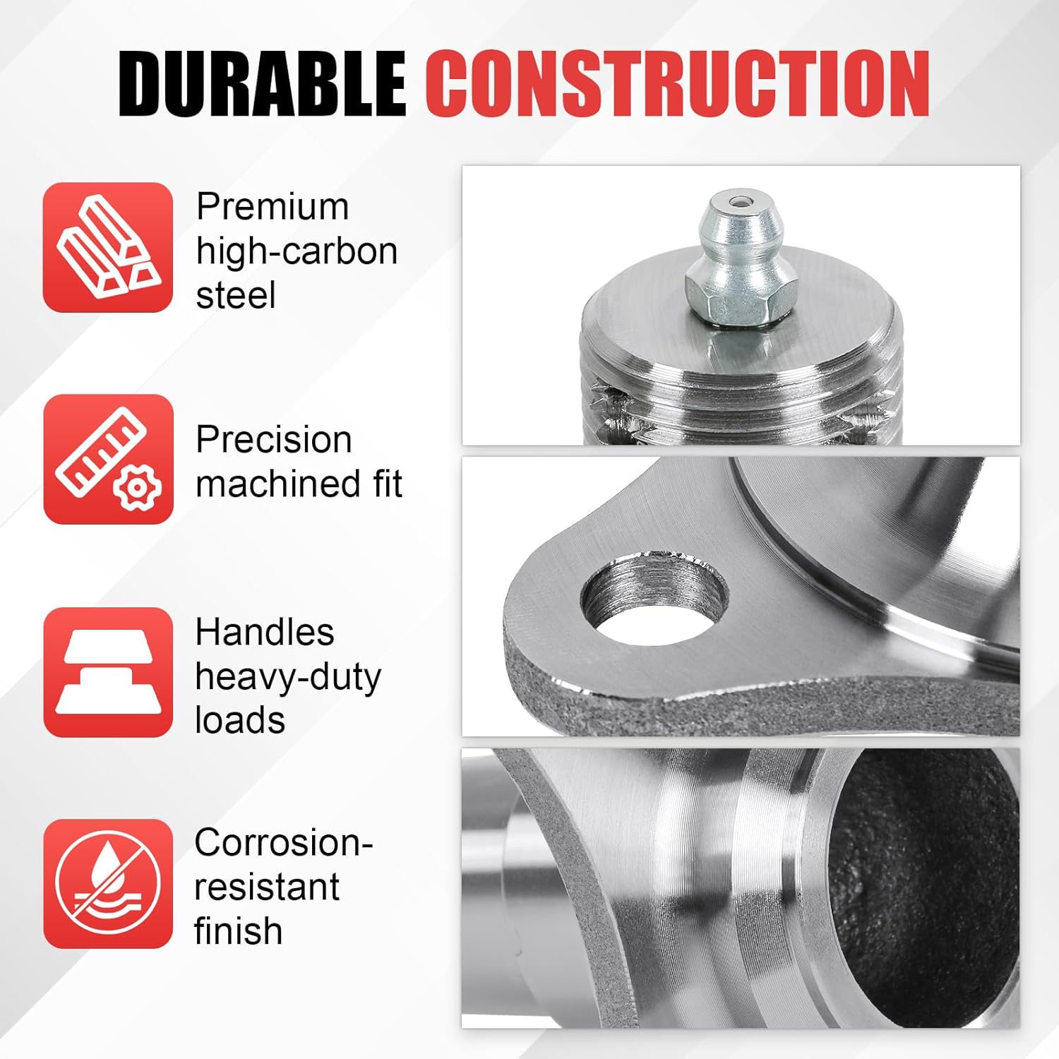 SP131 Trailer Spindle #84 EZ Lube Weld-On with Brake Flange for 3,500lbs Trailer Axle Compatible with Bearings Kit L44649/10 & L68149/11 (2Pcs)