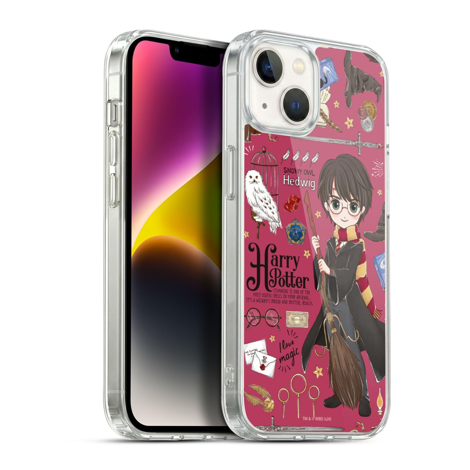 Head Case Designs Licenciado Oficialmente Harry Potter Patrón Luna Reliquias de la Muerte XXXVII Caso Funda de Gel Suave Compatible con Apple iPhone 12 / iPhone 12 Pro — view 227