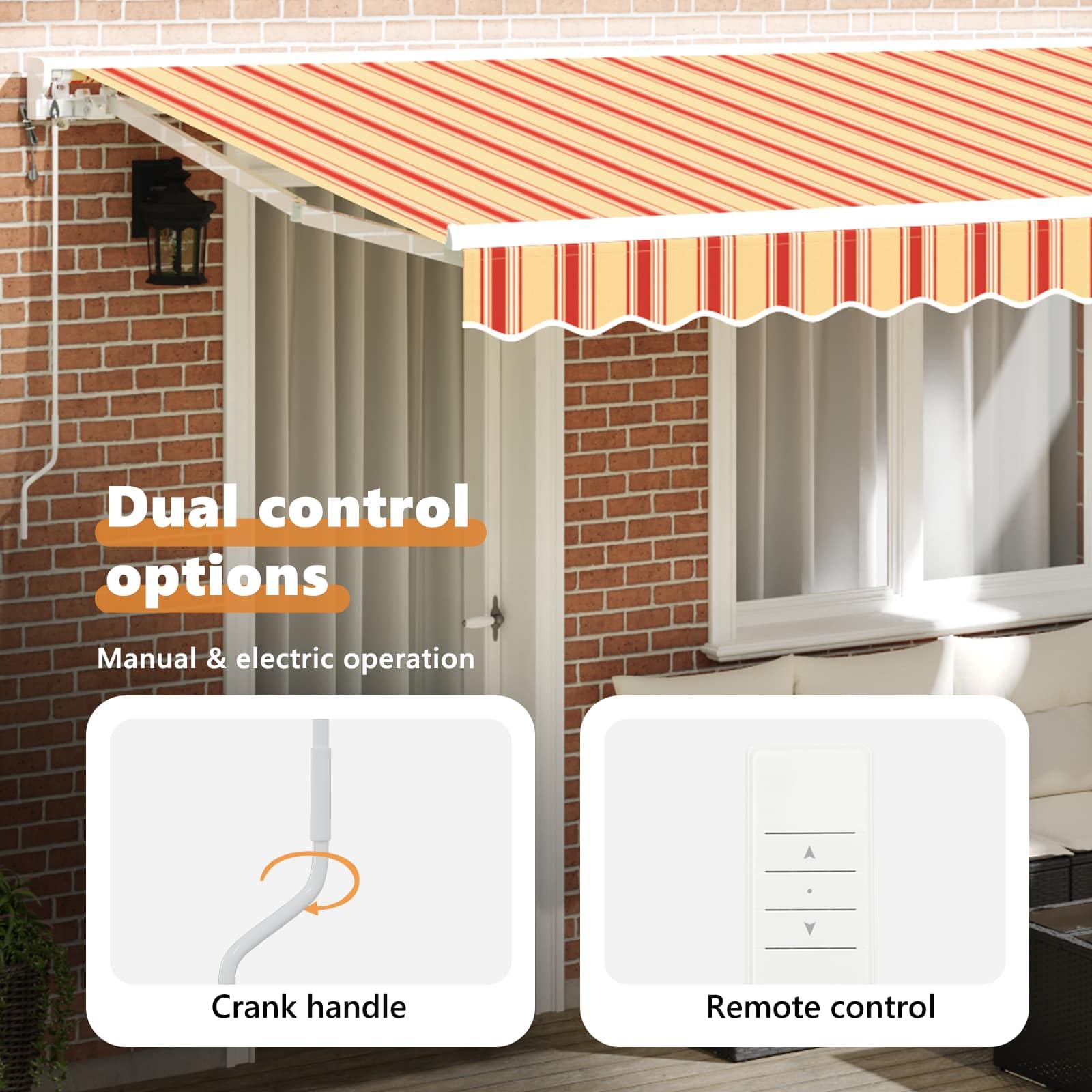 vidaXL Rama markizy Wielokolorowe 400 x 200 cm Poliester z powłoką PU