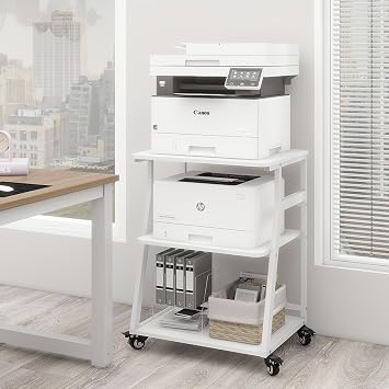 PUNCIA 60x50x75cm Printer Stand, 3 Tier Printer Table with Storage