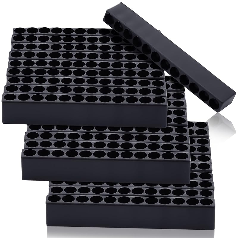 Kit com 30 Organizadores de Bits com 12 Furos e Encaixe Hexagonal de 6,35 mm Kigley, Preto