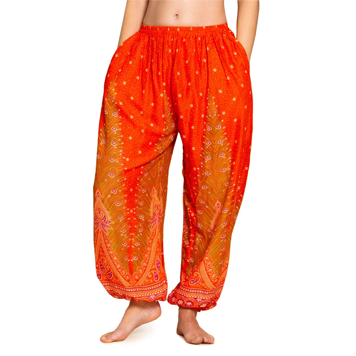 Muck Harem Pants in Peacock Design, Made of 100% Natural, Soft, Viscose, fair Produced