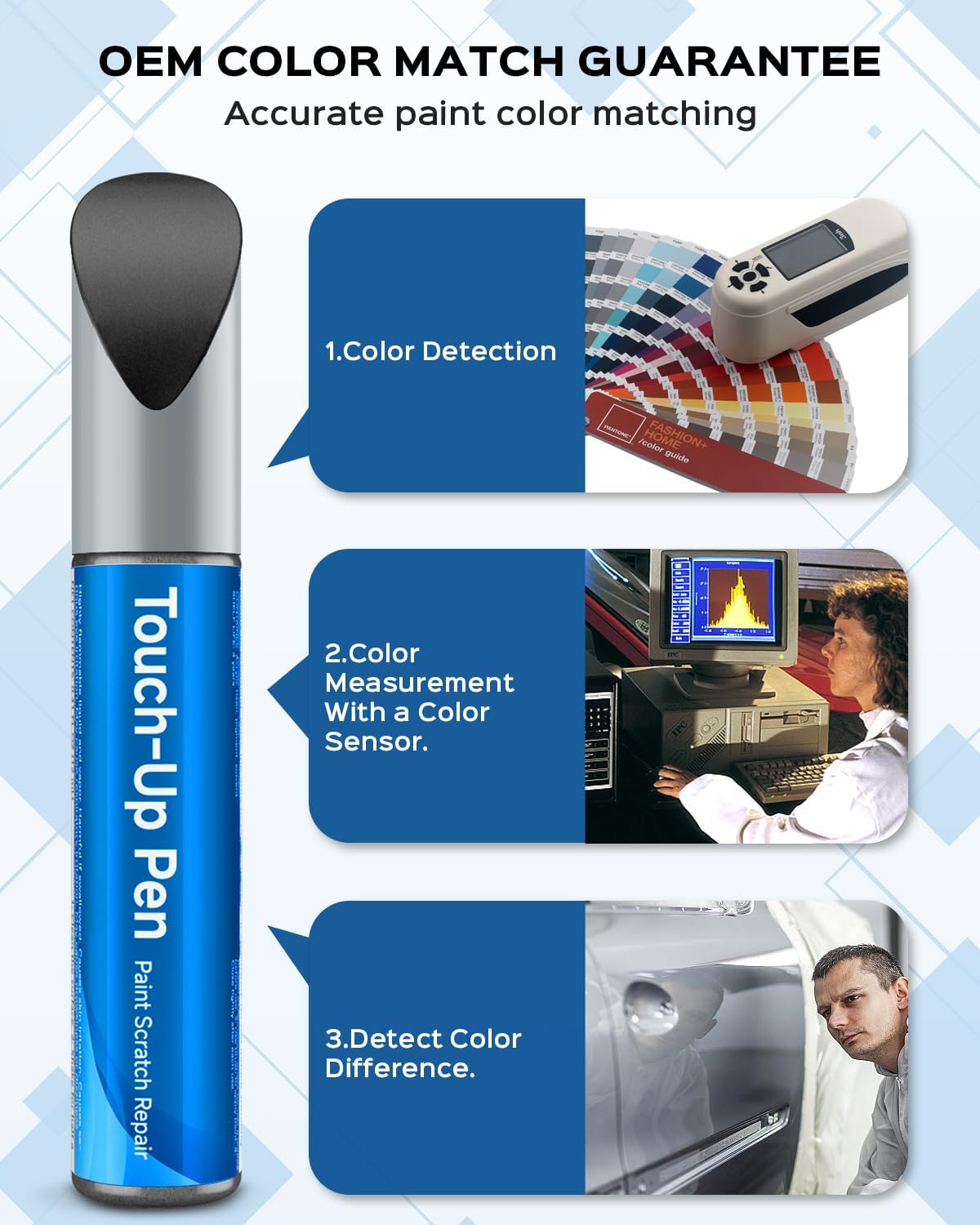 NH-797M Modern Steel Metallic Touch Up Paint Kit Compatible with Honda Exact Match Car Scratch Repair Touch Up Paint Kit