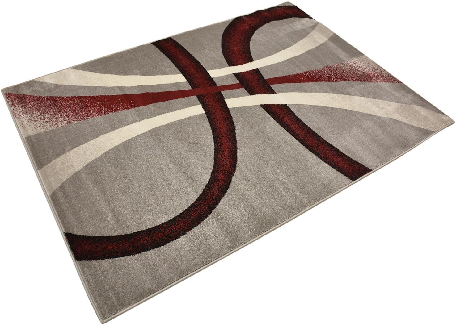 Comfy Collection Stripes Geometric Modern Area Rug Contemporary Rug 4 Color Options (Grey, 18" x 30" Mat)