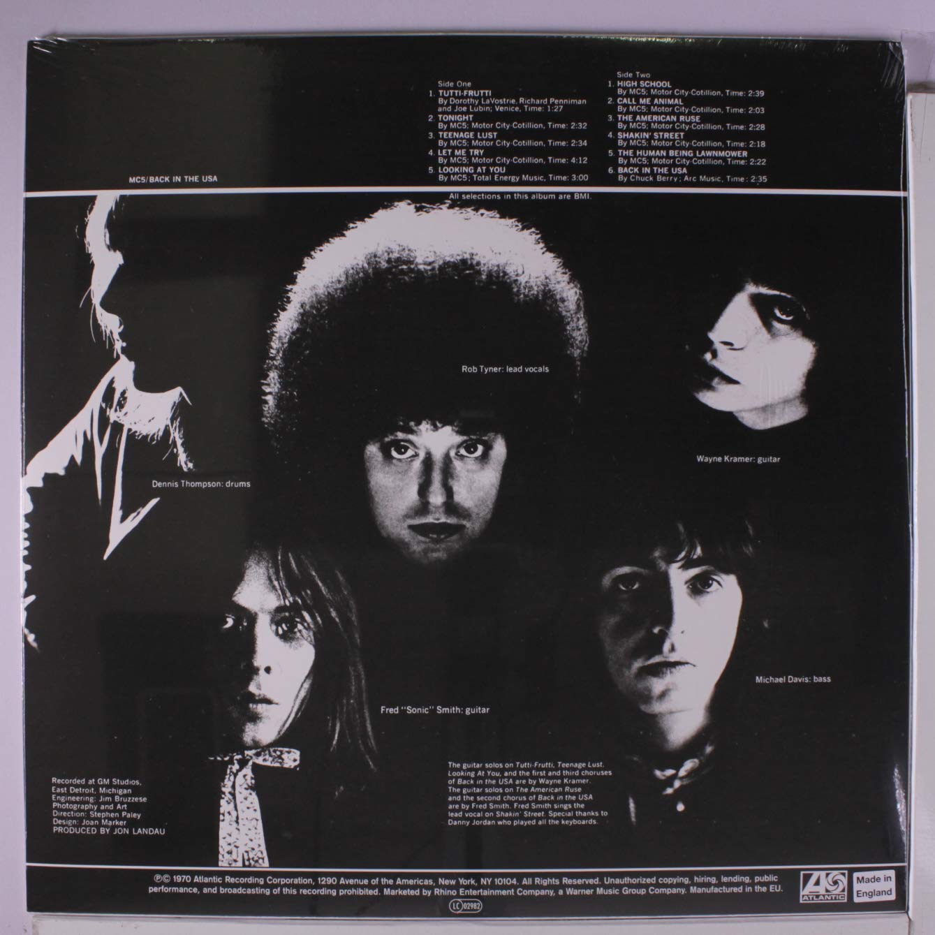Back in The USA Picture Disc