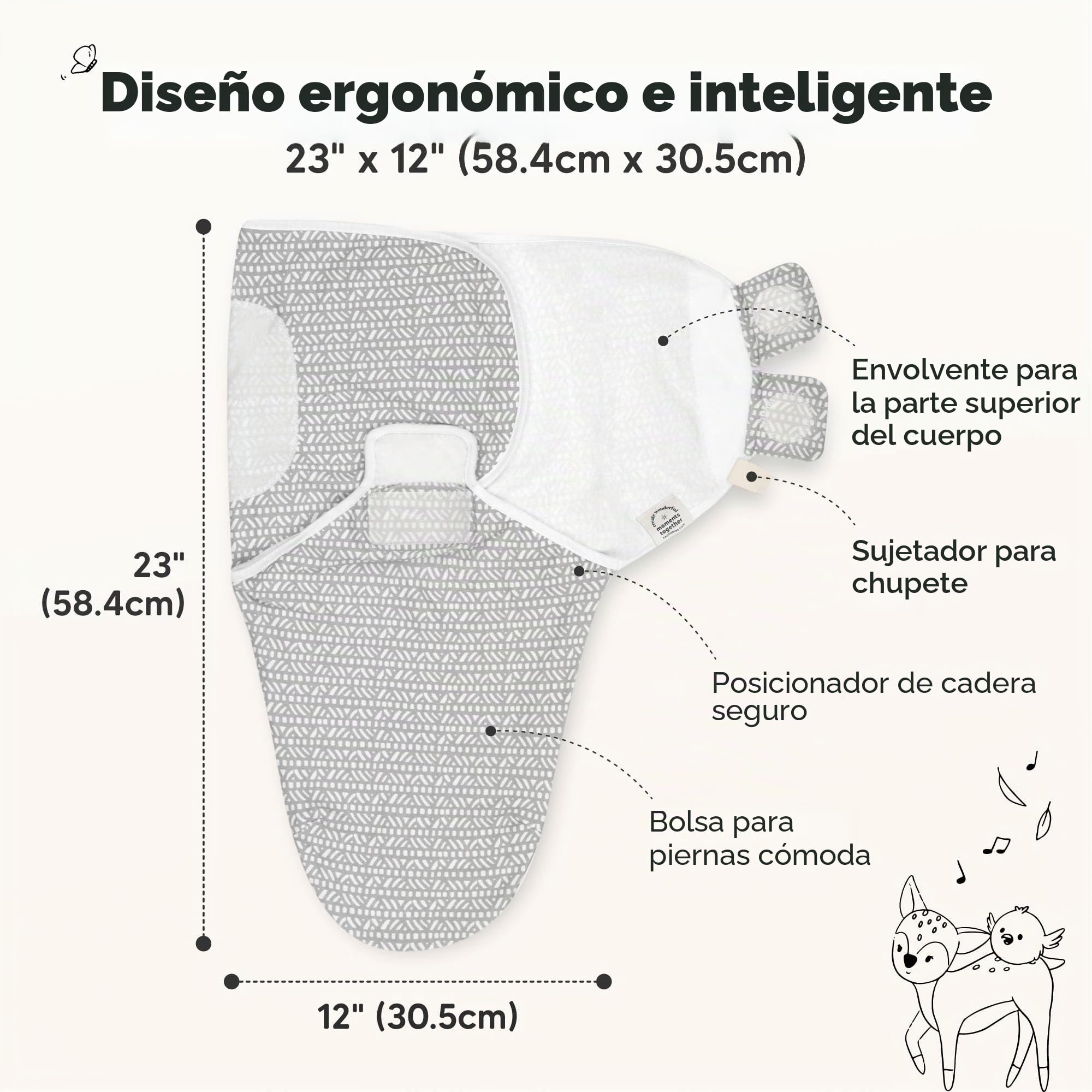 KeaBabies Sacos orgánicos para Dormir para bebé – Paquete de 3 pañales para bebé recién Nacido de 0 a 3 Meses – Saco de Dormir para bebé – Saco de Dormir para recién Nacido, bebé (Nordic)