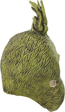 Deluxe Adult Grinch Costume | Men's Dr. Seuss The Grinch Green Jumpsuit with Latex Full Mask, Collar & Elongated Gloves