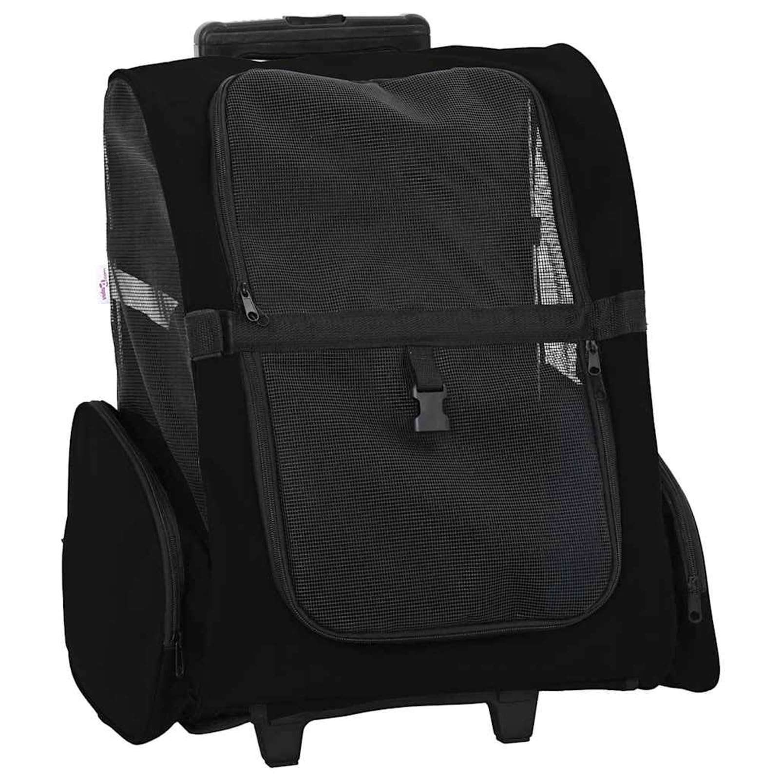 Gecheer Haustiertrolley 3-in-1, multifunktionales Design, Rolltasche, Rucksack, Handtragetasche, 48x32x(57-106) cm, Oxford-Gewebe, für Reisen und Ausflüge mit Haustieren42007372