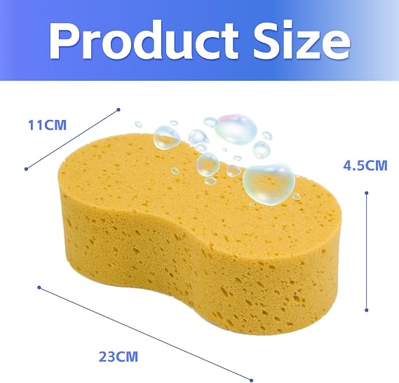 Car Sponge, Large for Scratch Free Cleaning, Honeycomb Durable Auto Detailing, Heavy Duty Washing, Waxing & Polishing 2 Pack