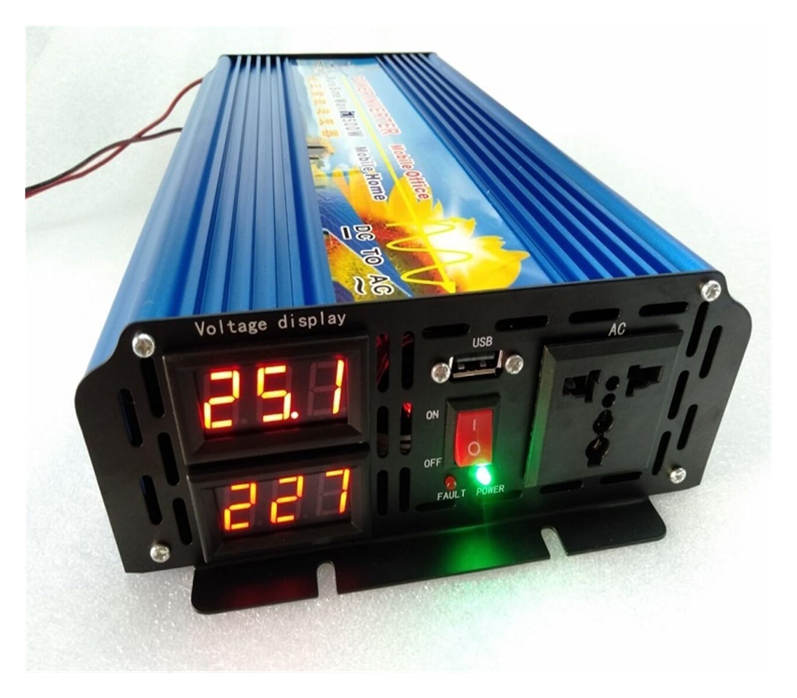 Inversor de onda sinusoidal pura 1500W 72V 220V convertidor de corriente para baterías