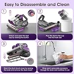 Aspirateur à matelas sans fil 16Kpa, aspirateur à main avec lumière UV-C 253,7nm, filtre HEPA et ultrasonique, aspirateurs portables pour lit, canapé, fauteuil, berceau, cadeaux d'anniversaire pour femmes et hommes