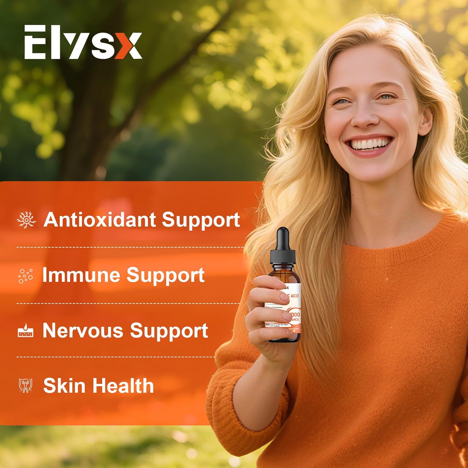 Alpha Lipoic Acid Liquid Drops 1000mg, ALA Supplement for Nerve and Antioxidant Support with Biotin, Natural Orange Flavor, 2FL OZ - Image 4