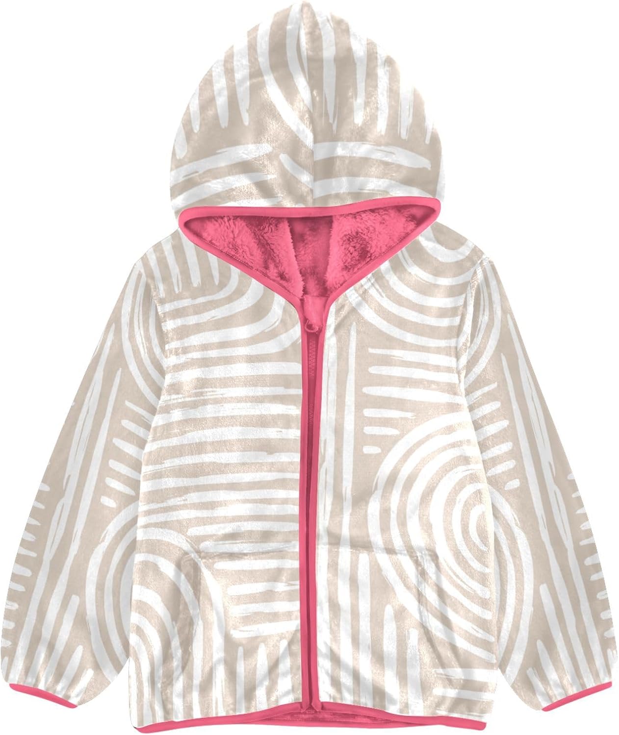 Light Yellow Stripes Sherpa Fleece Girls
