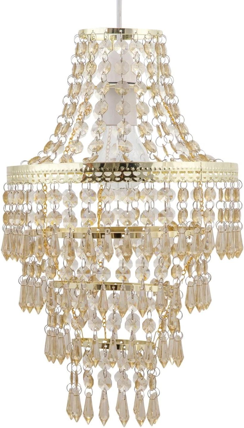 firstchoicelighting Chandelier Style Ceiling Light Shade Modern Gold ...