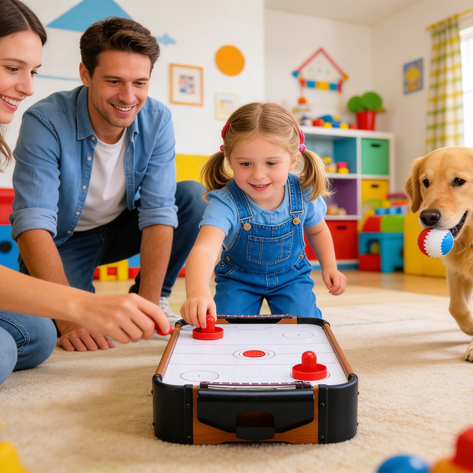 Table De Air Hockey Compact en Bois