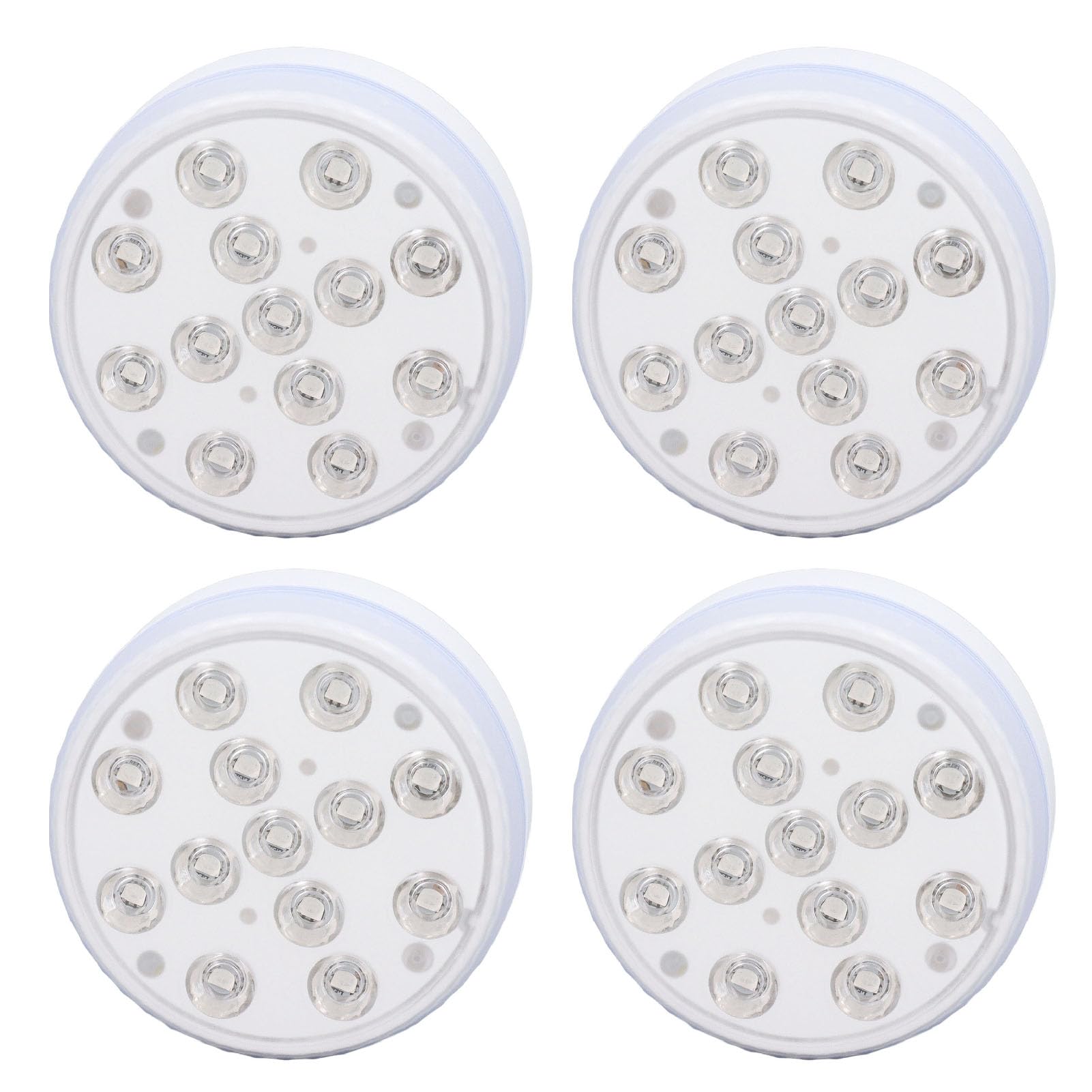 Respicefinem 4pcs Luci a LED Sommergibili per Piscina IP68 con Telecomando Magneti e Ventosi Luci Sottomarine Intermedie per Piscine Vasche e Giardini d'Acqua