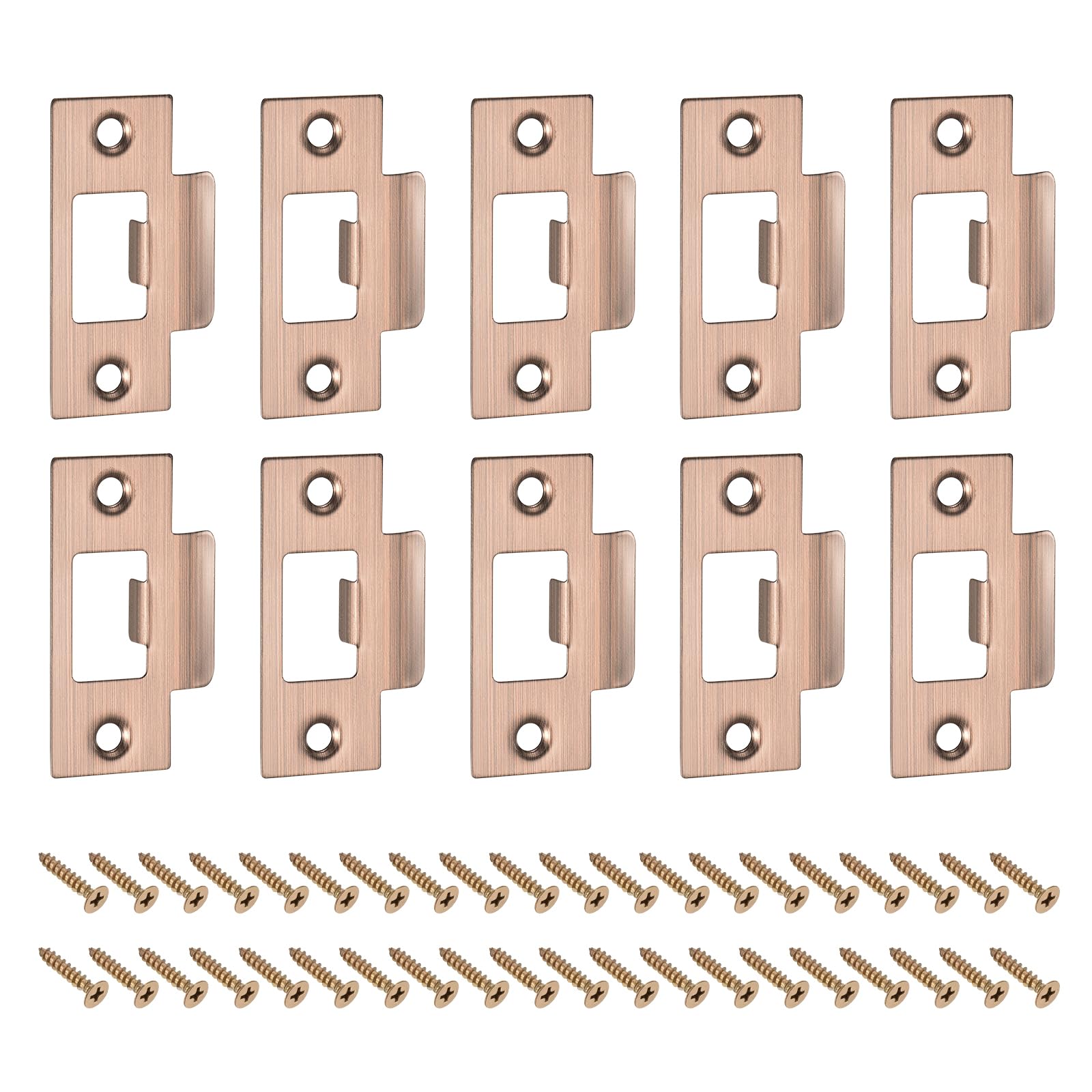 Gâche en T de porte en acier inox | Ferrure de blocage 70mm x 40mm rouge bronze uxcell