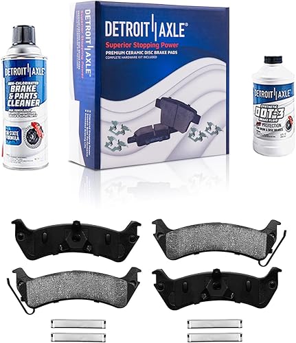Miniatura 8 de Detroit Axle - Zapatas de freno para Toyota Sienna 2004-2010 con frenos de tambor traseros, pastillas de freno de cerámica delanteras con herrajes y