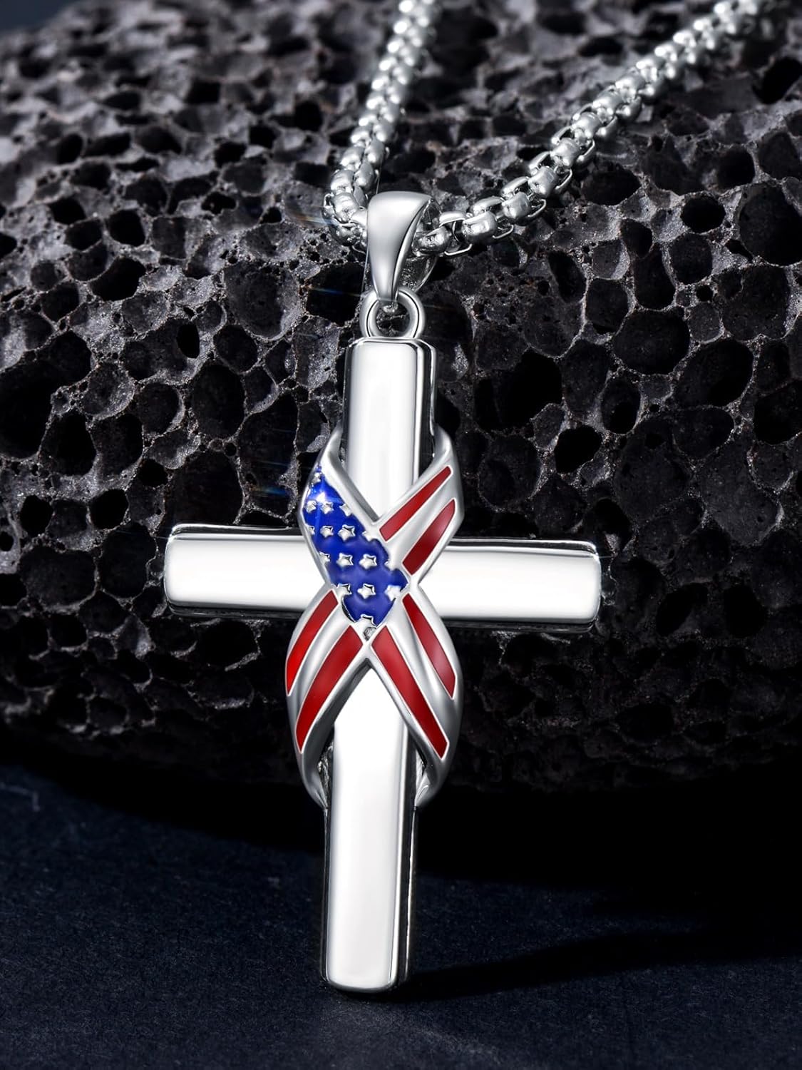925 Sterling Silver Cross Pendant Necklace for Men Women Amulet Necklace Protection Jewelry Religious Gifts(With Gift Box) - Image 5