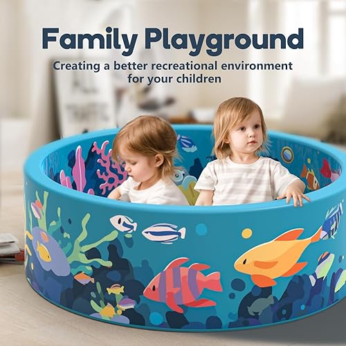 Miniatura 3 de Piscina de bolas de espuma, piscina de pelotas para bebés de 35.4 x 11.8 pulgadas, regalo para bebés, juego para interiores y exteriores (bolas no