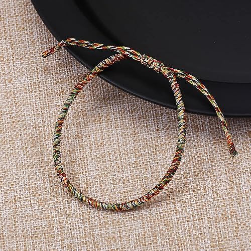 Miniatura 30 de Pulseras tibetanas hechas a mano con cuerda roja para él y ella, pulsera de la amistad, pulsera de la amistad, hilo negro y rojo para protección