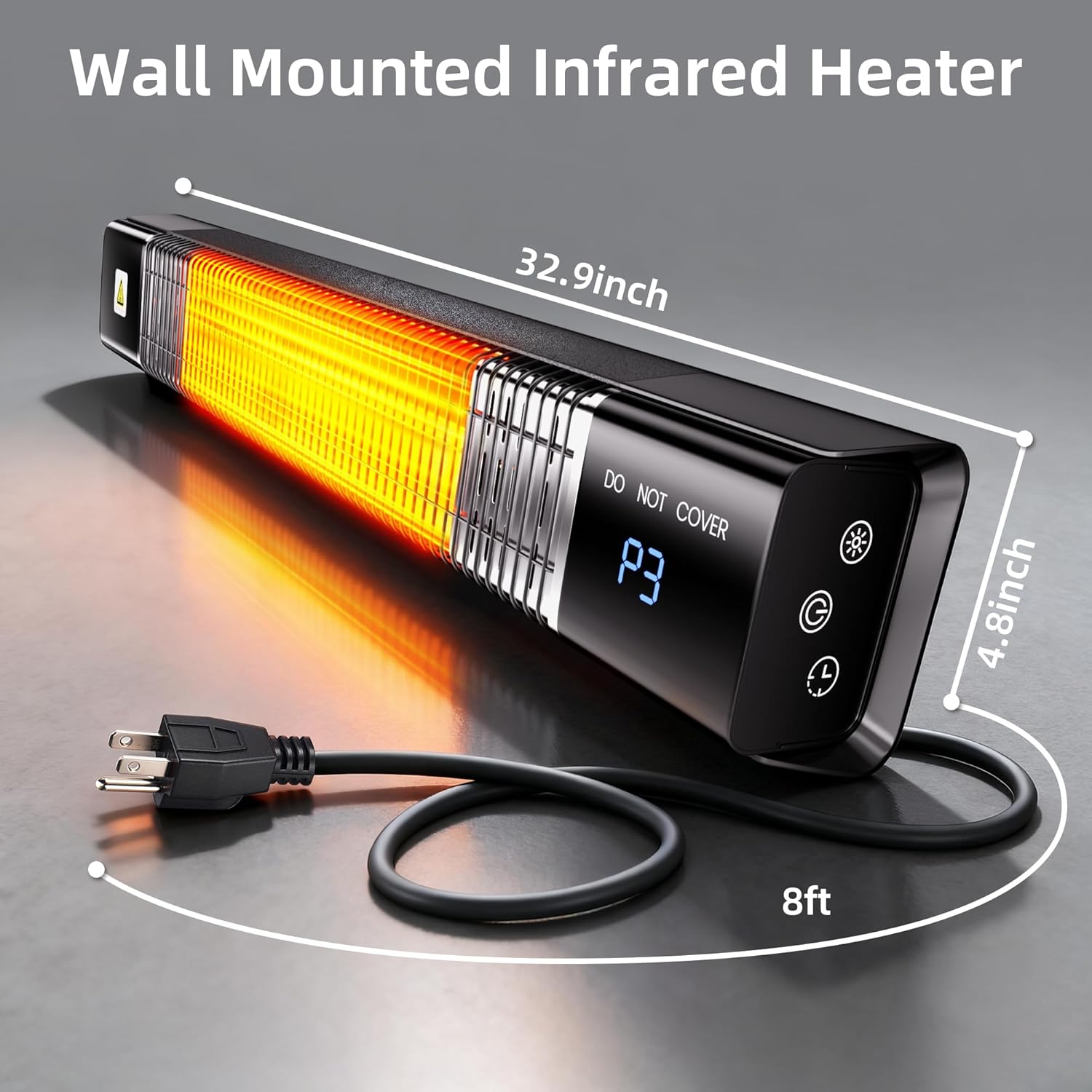 Dimensions of AKIRES 1500W Patio Heater