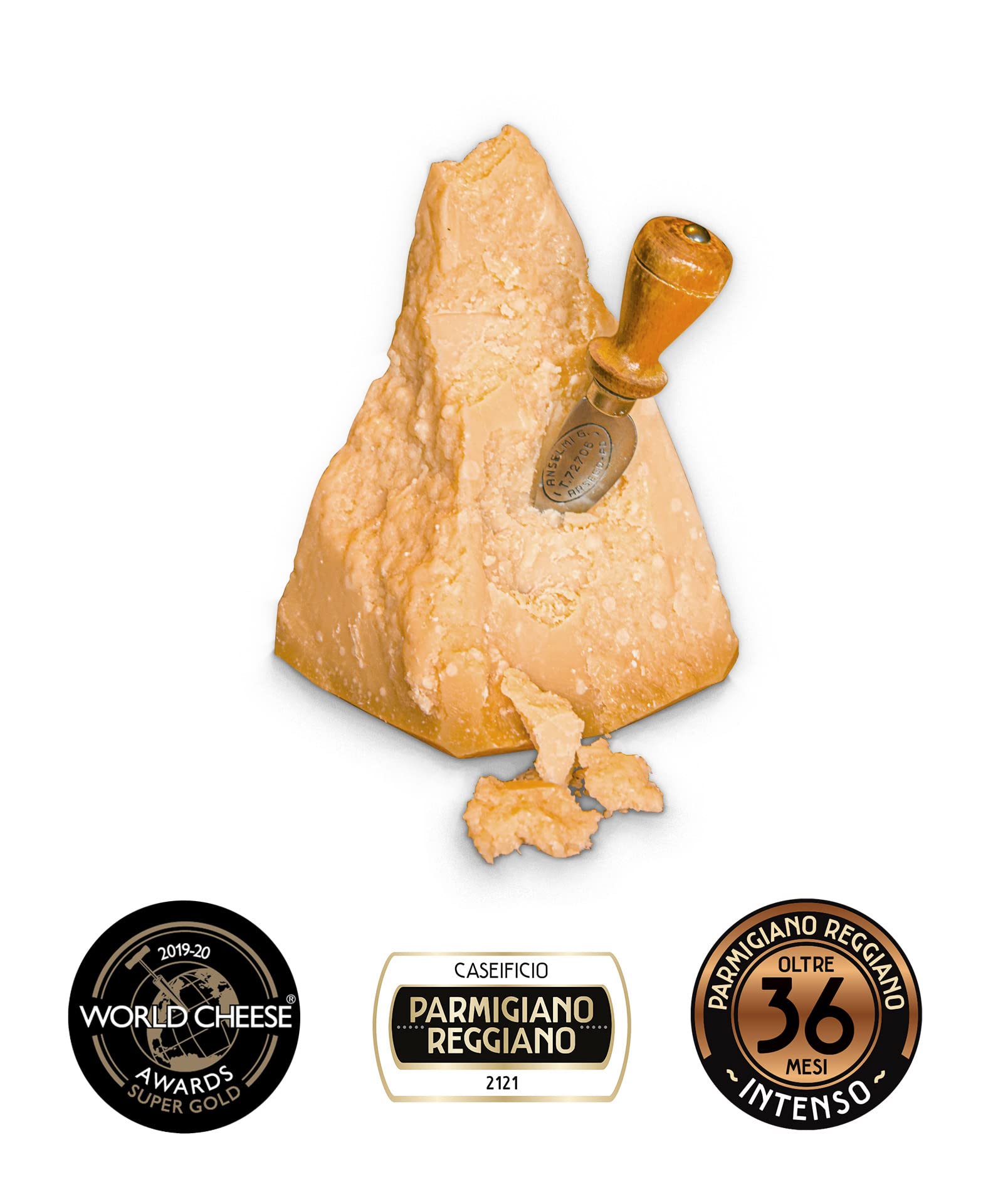 1Kg Parmigiano Reggiano DOP Stravecchio 36 Monate Gewinner als bester Parmesan der Welt