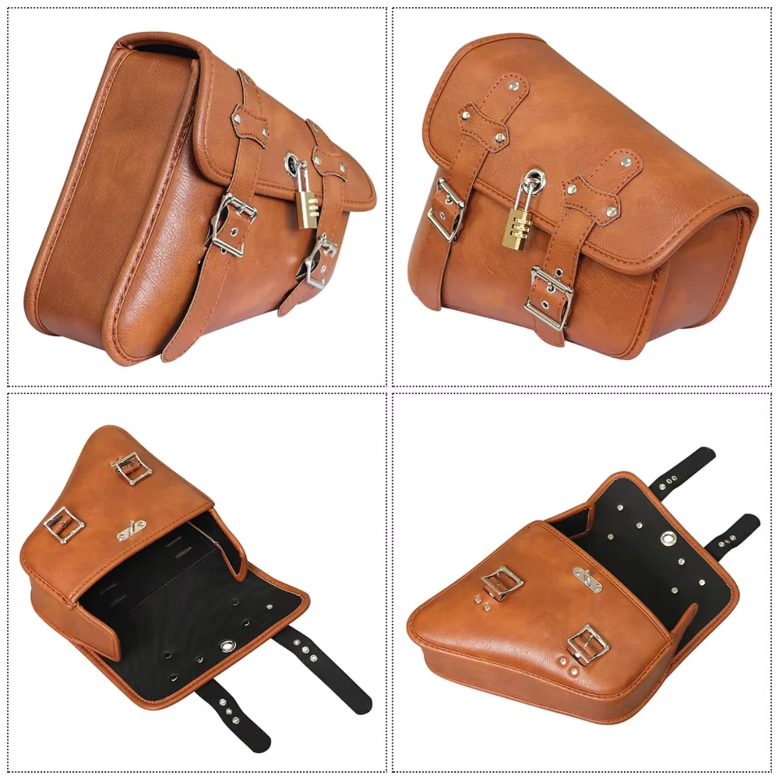 Compatibile Con 1 Pz Borsa Forcellone Moto Lato Sinistro Solo Per Borse Accessori Parti Modifica Sostituzione Sacche Moto(A)