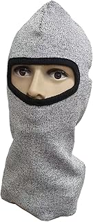Schnittschutzhandschuhe, Schnittfeste Kopfbedeckung der Stufe 5 mit elastischem Kapuzen-Nackenschutz for Sicherheitsschutz beim Feldtraining,für Fleischschneiden, Holzschnitzen und mehr