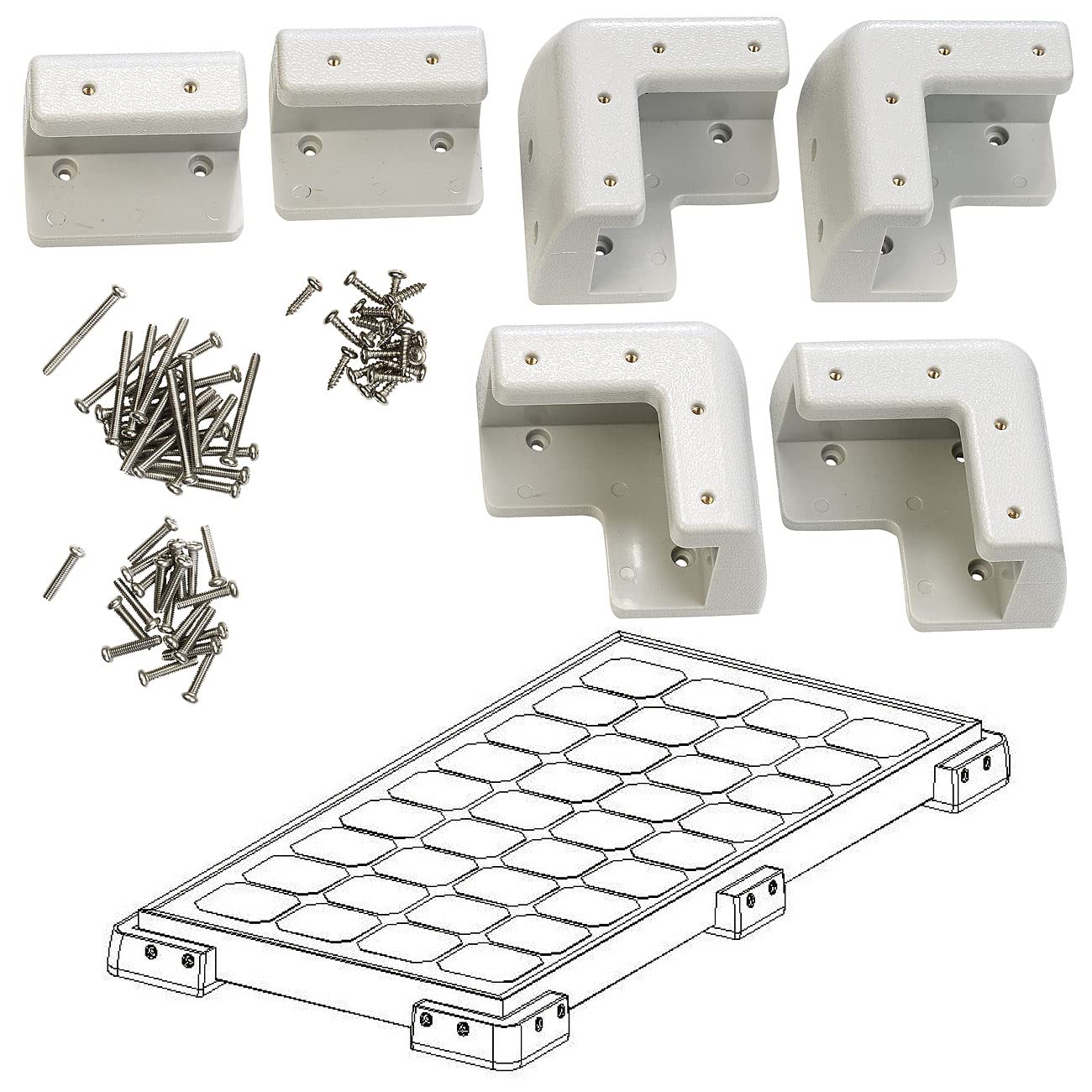 2 kits de fixation pour panneau solaire en aluminium [revolt]