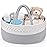 Maliton Cotton Rope Diaper Caddy Organizer - Nursery Storage Caddy, Baby Boy Changing Table Must Have, Perfect