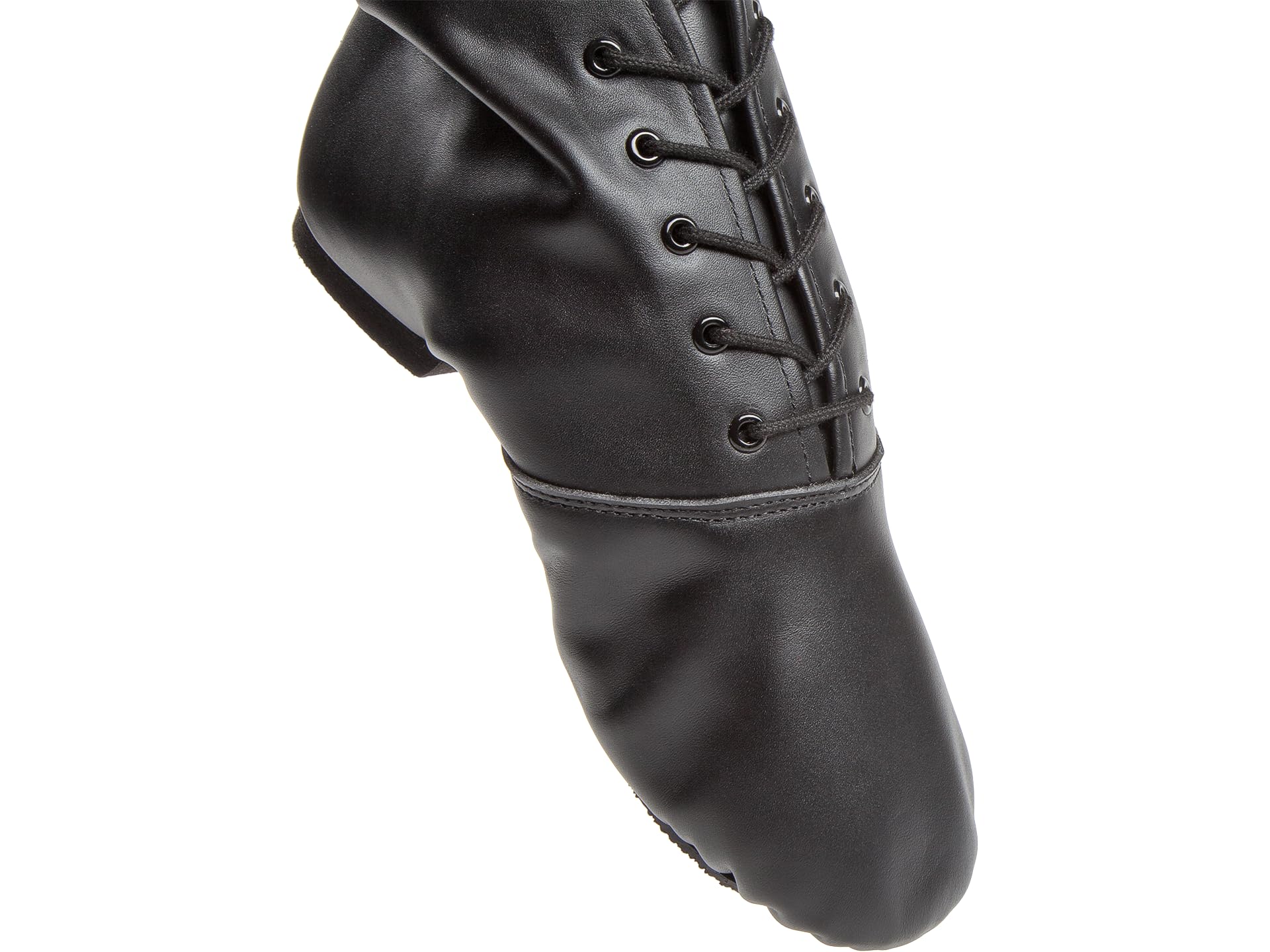 Diamant Step Gardestiefel 6-Loch Unisex Gardeschuhe Geteilte Sohle schwarz Leder