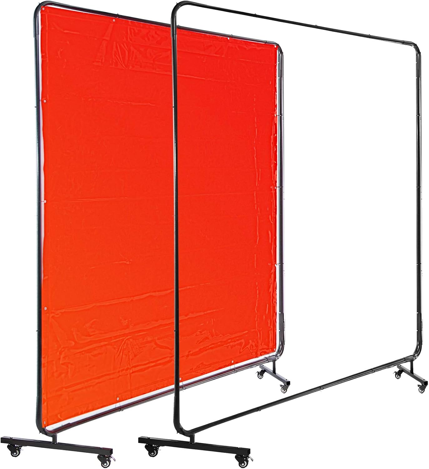 Flаѕh Dеаlѕ - 40% оƒƒ VEVOR Welding Curtain 6' x 6' Welding Screens Flame Retardant 3 Panel Welding Curtain with Frame and Wheels, Translucent Welding Shield, Flame Resistance Weld Curtain, Adjustable Size, Red Nеw Arrіvаlѕ VEVOR Welding Curtain 6' x 6' Welding Screens Flame Retardant 3 Panel Welding Curtain with Frame and Wheels, Translucent Welding Shield, Flame Resistance Weld Curtain, Adjustable Size, Red