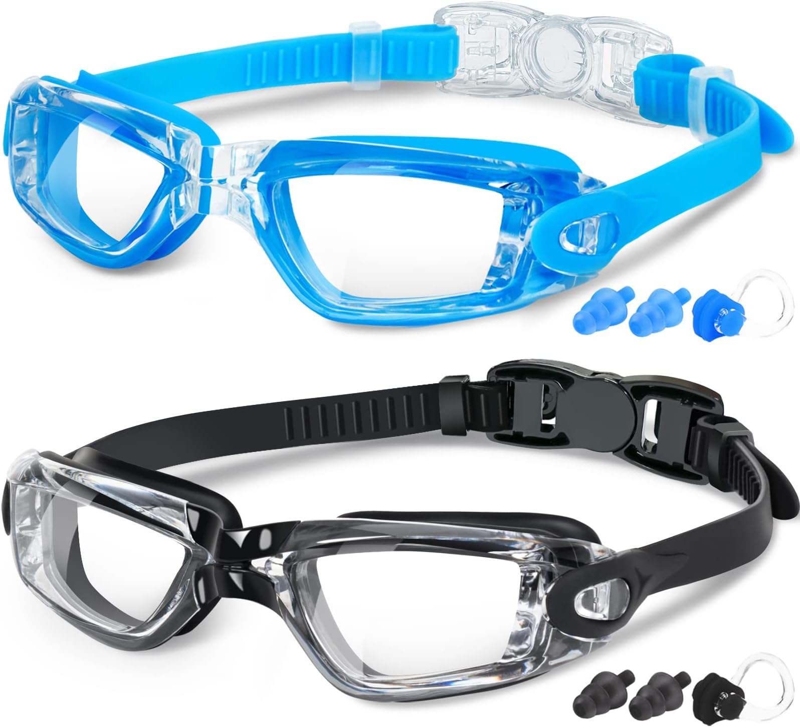 EasYoung Kids Swim Goggles, 2-Pack Swimming Goggles for Child Teens Boys Girls 4-16, Waterproof Swim Pool Goggles