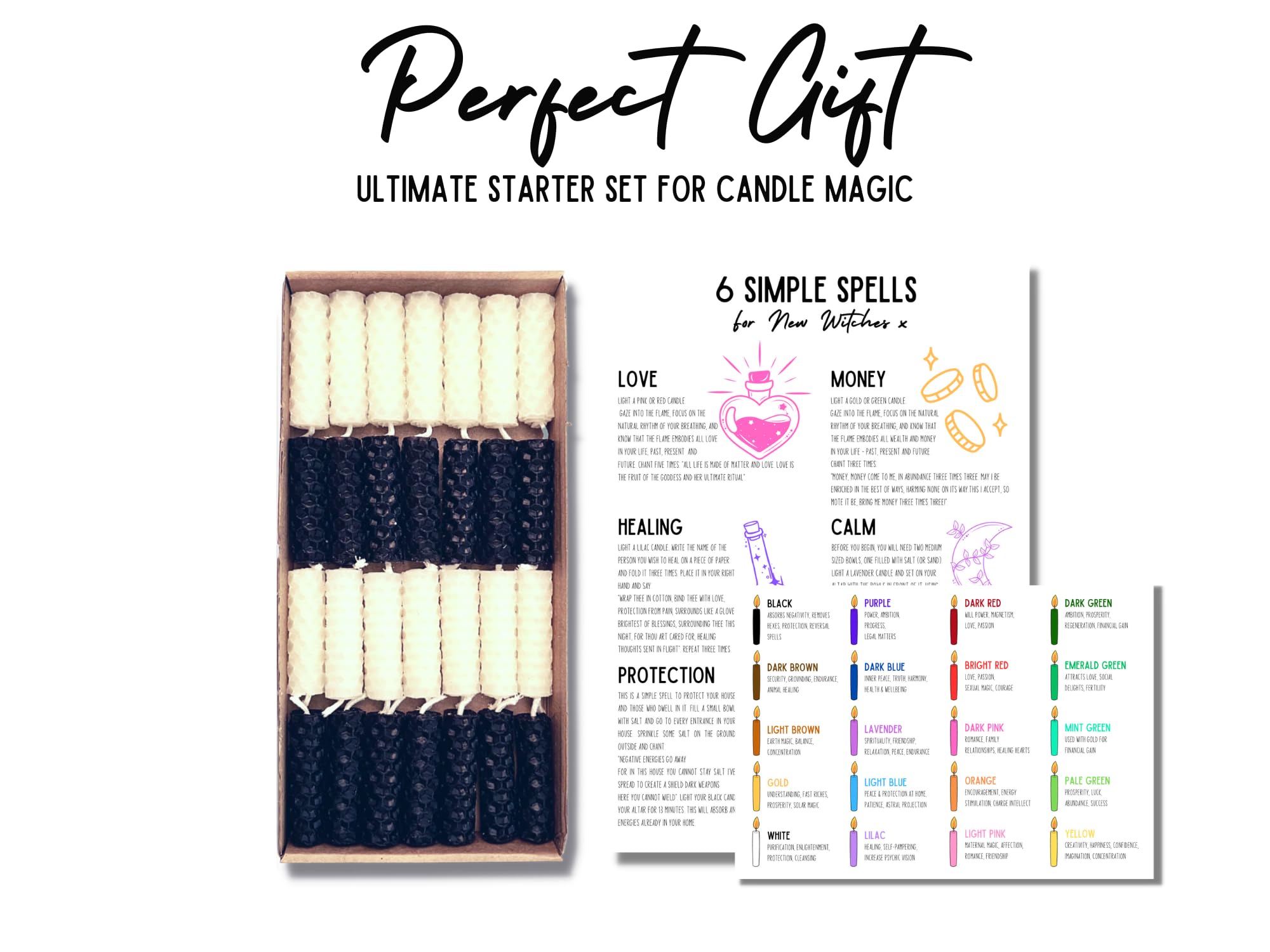 Candele magiche in cera d'api arcobaleno / Candele a campana