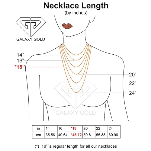 Miniatura 5 de Galaxy Gold GG Collar de oro amarillo macizo de 14 quilates con diamantes naturales y esmeralda genuina de 2.04 ctw de corte brillante pulido Grado