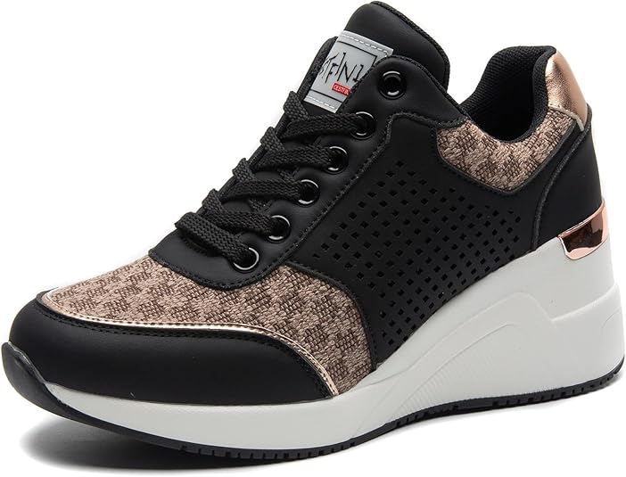 High Heeld Wedge Sneakers for Women - Ladies Hidden Sneakers Lace Up Shoes, Best Chioce for Casual and Daily Wear