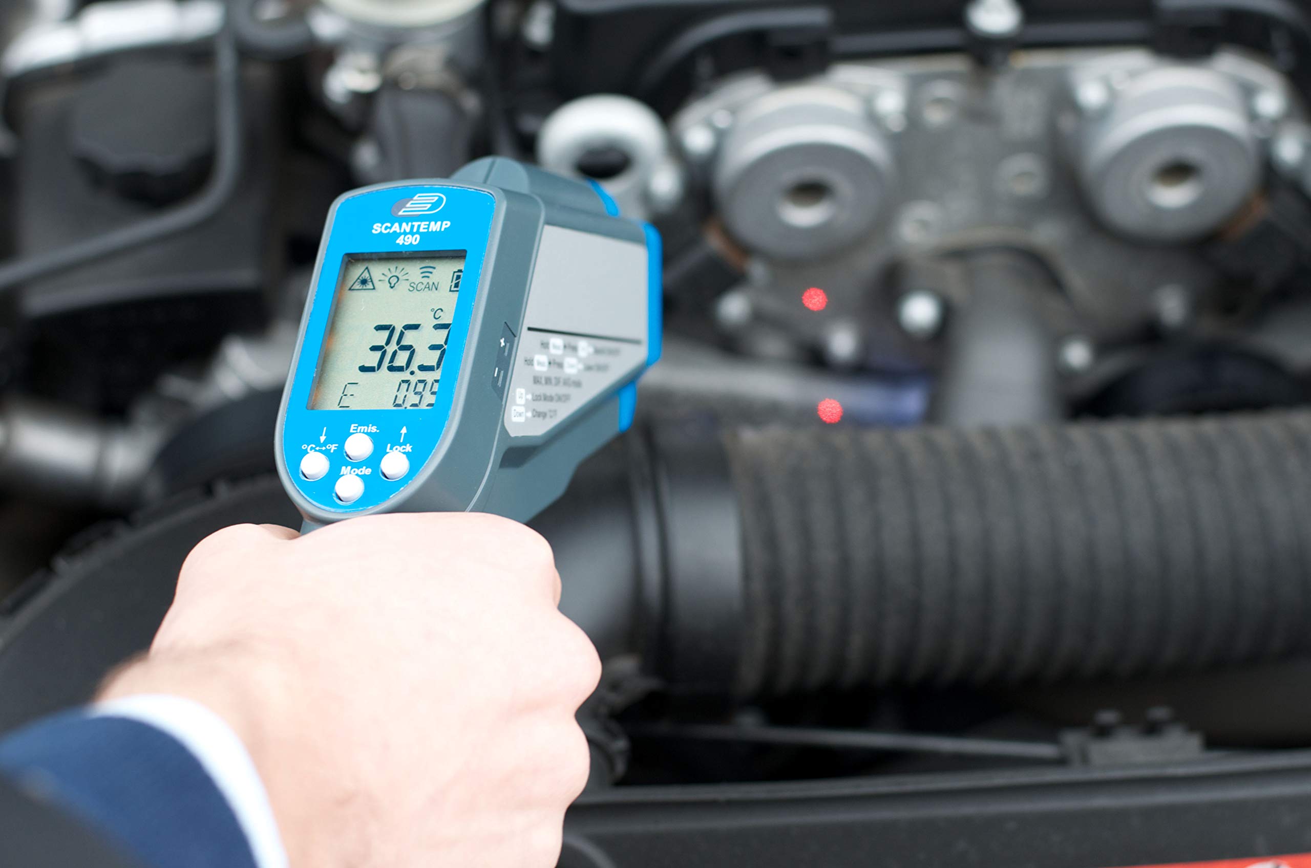 TFA Dostmann Scantemp 490 - Termometro a infrarossi, Misura Senza Contatto, Temperatura Superficiale, Uso Professionale